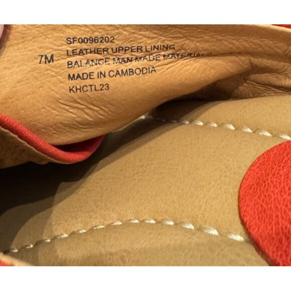 Sofft Fallon Size 7 Leather Slide Sandals Red Coral - Picture 13 of 13